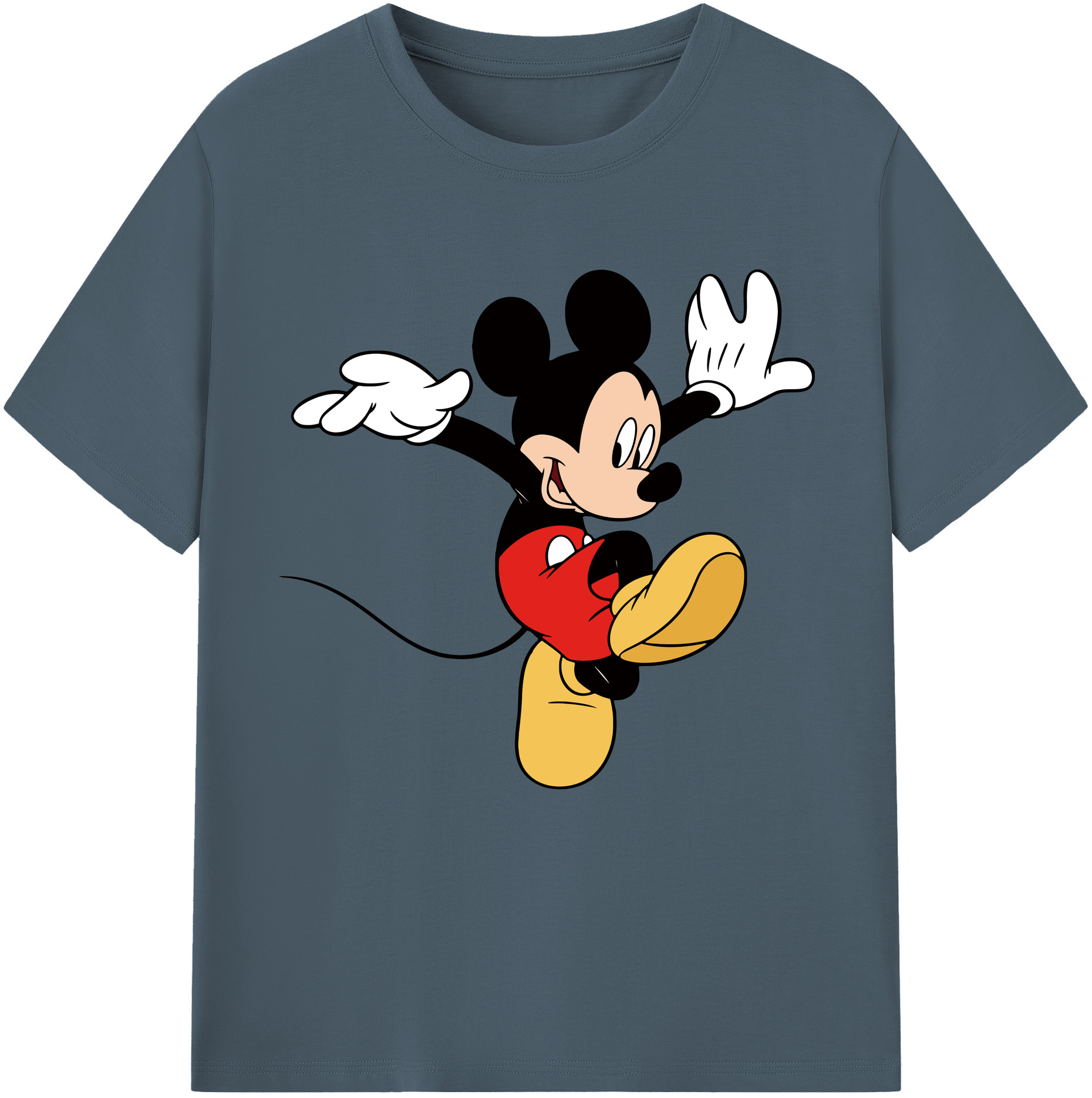 （画像用） ミッキーマウス Mickey Mouse 綿100％半袖Tシャツ（フロントプリント）